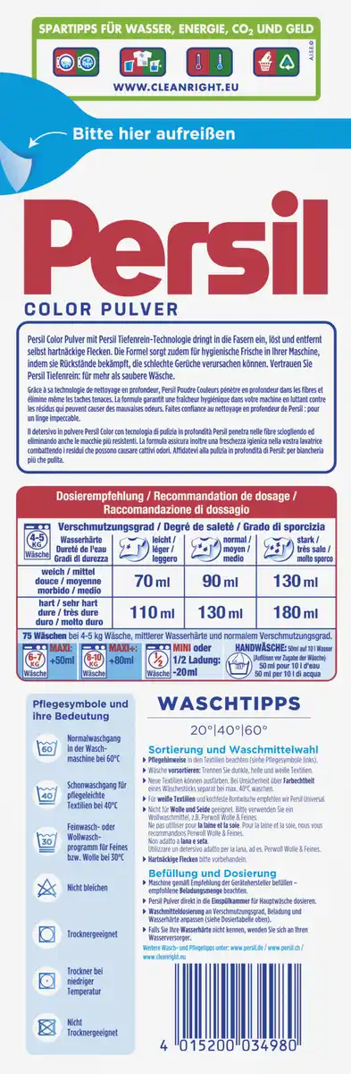 Bild 2 von Persil Waschpulver Color 75 WL