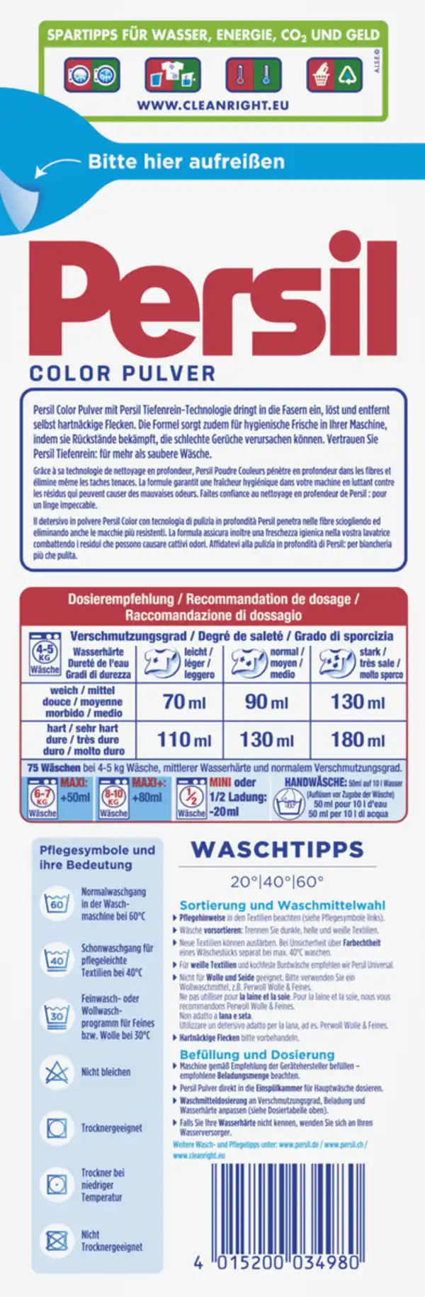 Bild 2 von Persil Waschpulver Color 75 WL