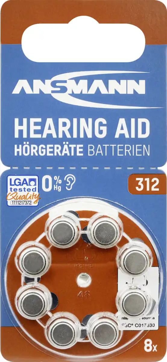 Bild 1 von Ansmann Hörgerätebatterien Typ 312 BL8