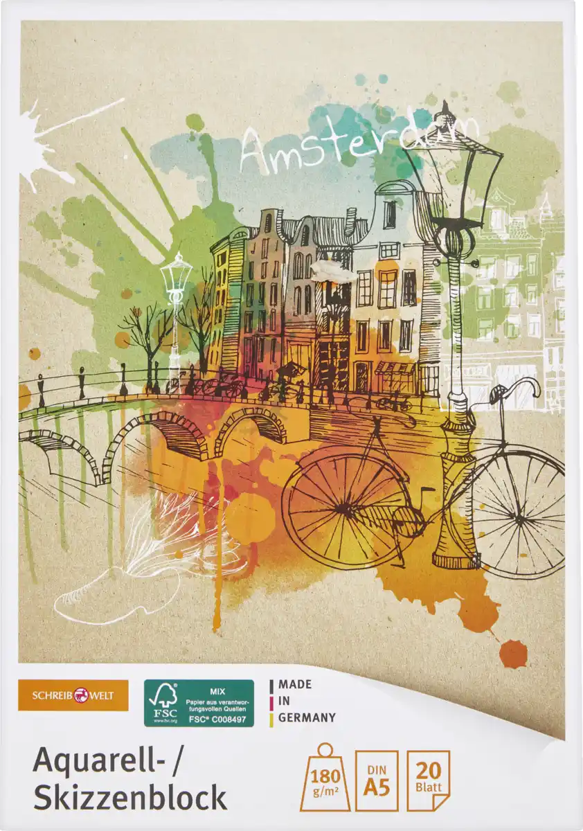 Bild 1 von SCHREIBWELT Aquarell-/ Skizzenblock