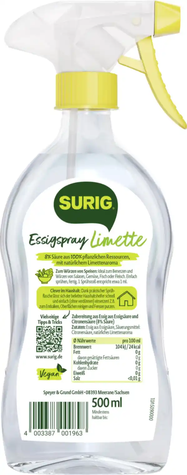 Bild 2 von SURIG Essigspray Limette, 500 ml