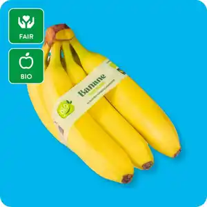   Bio Fairtrade Bananen, Ursprung: Peru / Dominikanische Republik / Ecuador / Kolumbien