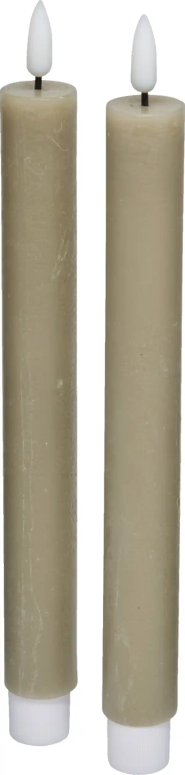 Bild 2 von RUBIN LICHT LED-Stabkerzen ,2er-Set, Greige