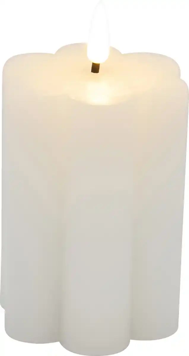 Bild 2 von RUBIN LICHT LED-Kerze, Blume, Weiß/Rosa