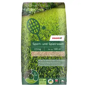 toom Sport- und Spielrasensaat 2,5 kg für ca. 100 m²