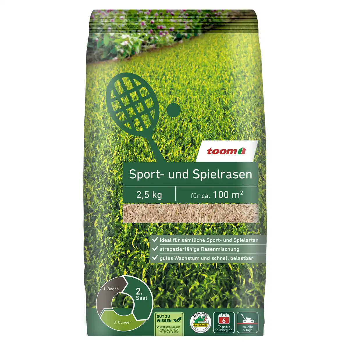 Bild 1 von toom Sport- und Spielrasensaat 2,5 kg für ca. 100 m²