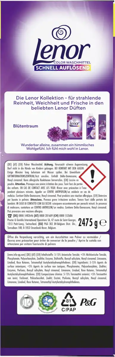 Bild 2 von Lenor Colorwaschmittel Pulver Blütentraum 45WL, 45 WL