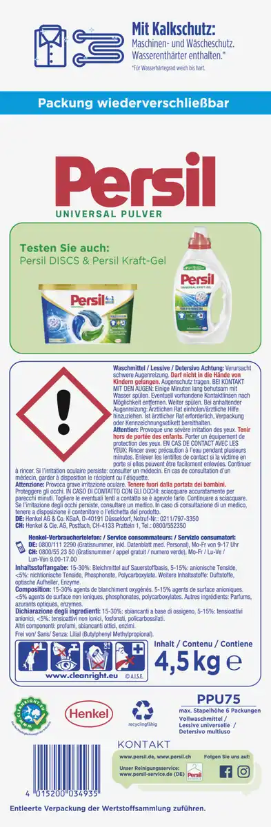 Bild 2 von Persil Waschpulver Universal 75WL, 75 WL