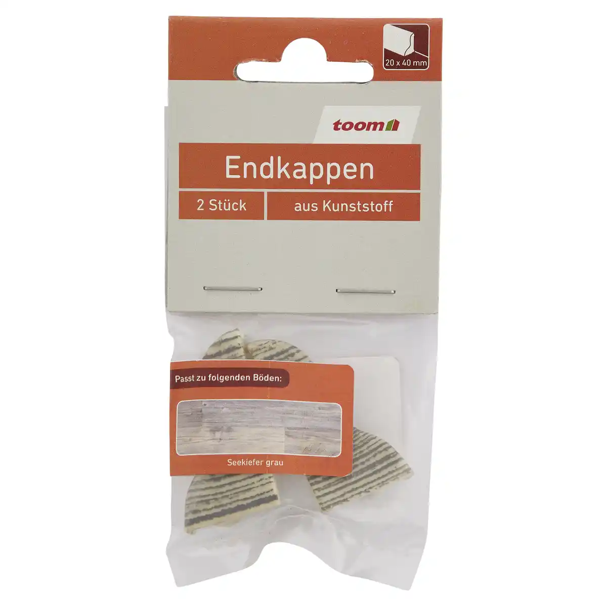 Bild 1 von toom Endkappen Kunststoff Seekiefer grau 2 Stk.