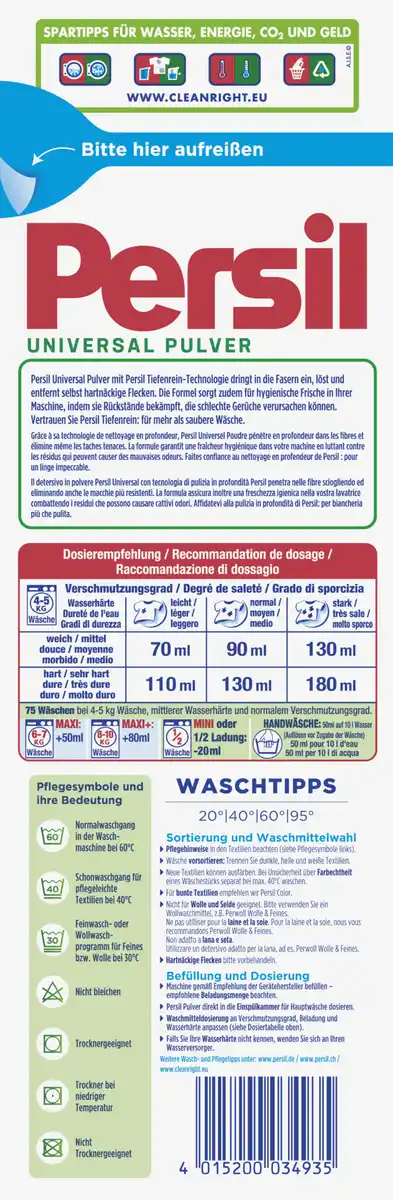 Bild 3 von Persil Waschpulver Universal 75WL, 75 WL
