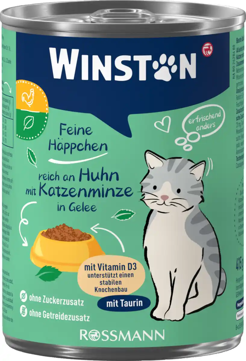 Bild 2 von Winston Menü reich an Huhn mit Katzenminze, 400 g