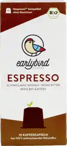 earlybird coffee Bio Espresso Kaffeekapseln, 52 g