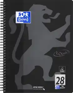 Oxford A4+ Collegeblock, 80 Blatt, 4-fach gelocht