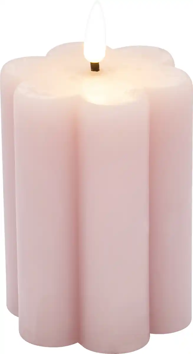 Bild 4 von RUBIN LICHT LED-Kerze, Blume, Weiß/Rosa