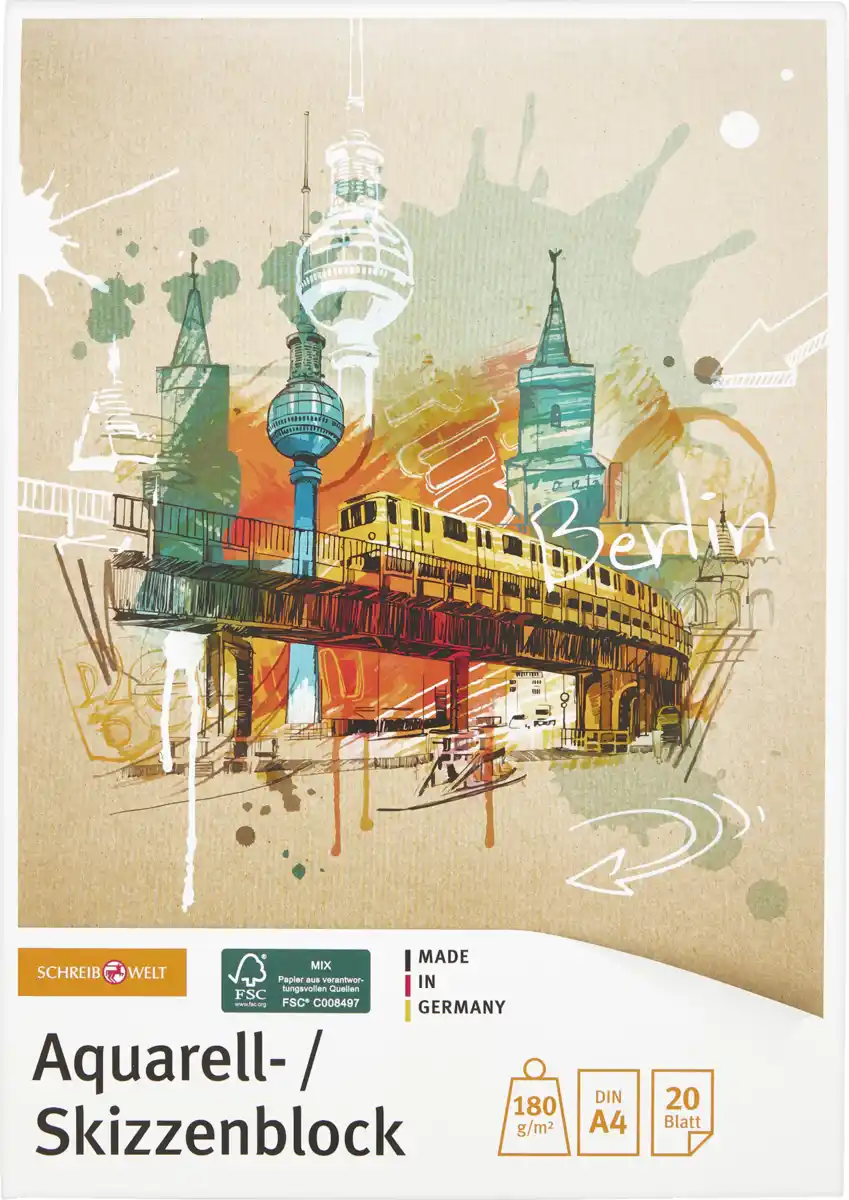 Bild 1 von SCHREIBWELT Aquarell- & Skizzenblock