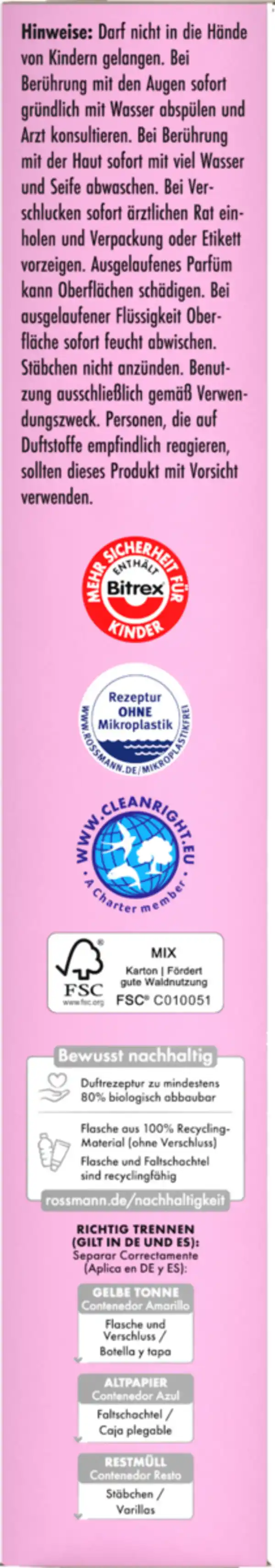 Bild 3 von domol Perfume & Style Raumduft Mandelblüte & Jasmin Nachfüllpack, 90 ml