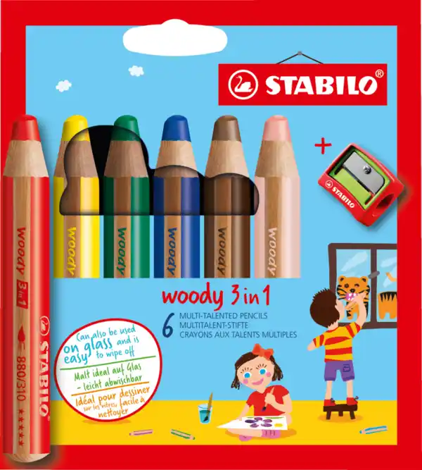 Bild 1 von STABILO 6er Set Woody 3in1 Multitalent-Stifte