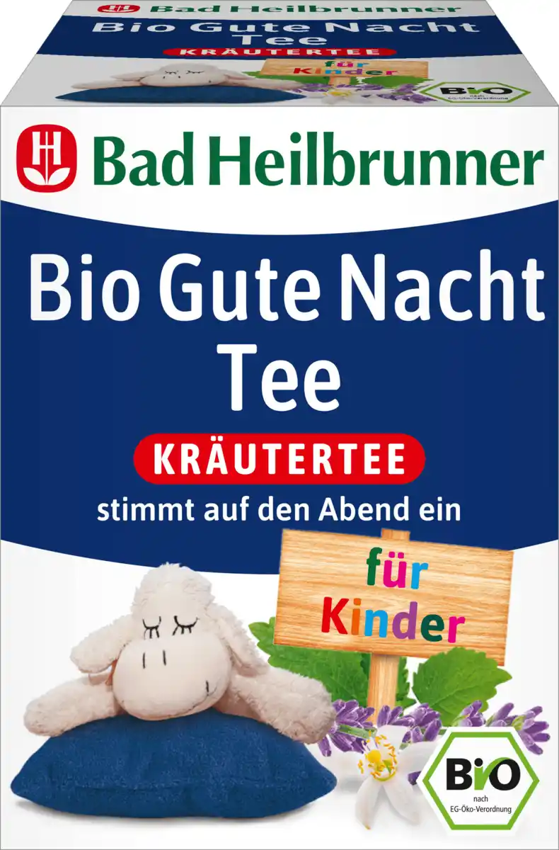 Bild 1 von Bad Heilbrunner Kindertee, Gute Nacht Tee (8 Beutel)