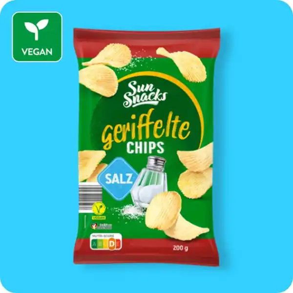 Bild 1 von SUN SNACKS Riffel-Chips, Verschiedene Sorten