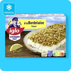 IGLO Schlemmerfilet, Verschiedene Sorten