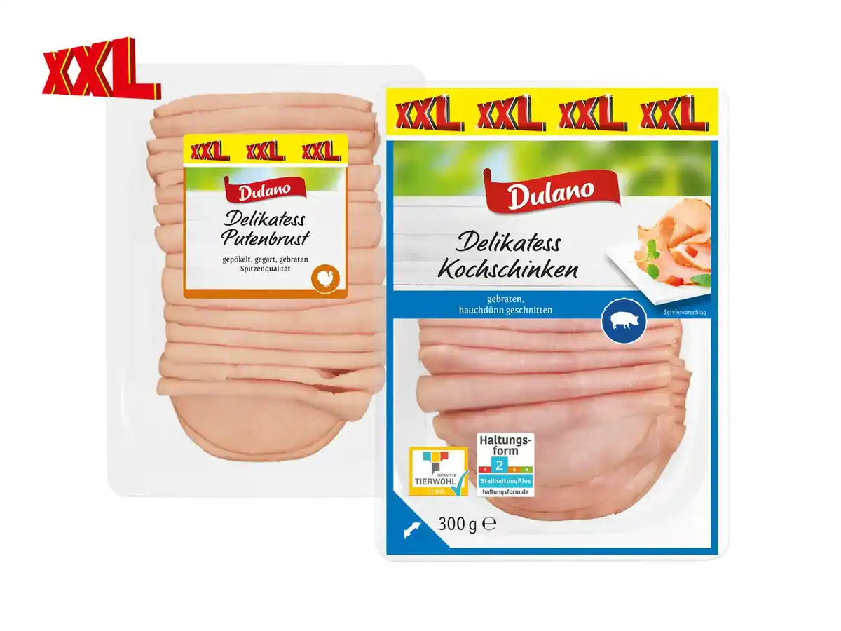 Bild 1 von Dulano Delikatess Kochschinken/Putenbrust XXL,  300 g