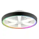 Bild 1 von LED-Ventilator-Deckenleuchte Gaiano, schwarz – Energieeffizienzklasse E