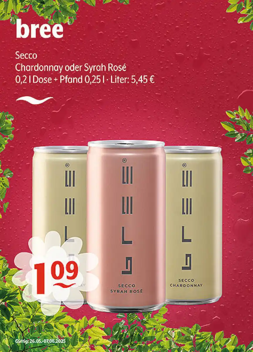 Bild 1 von bree Secco Chardonnay oder Syrah Rosé