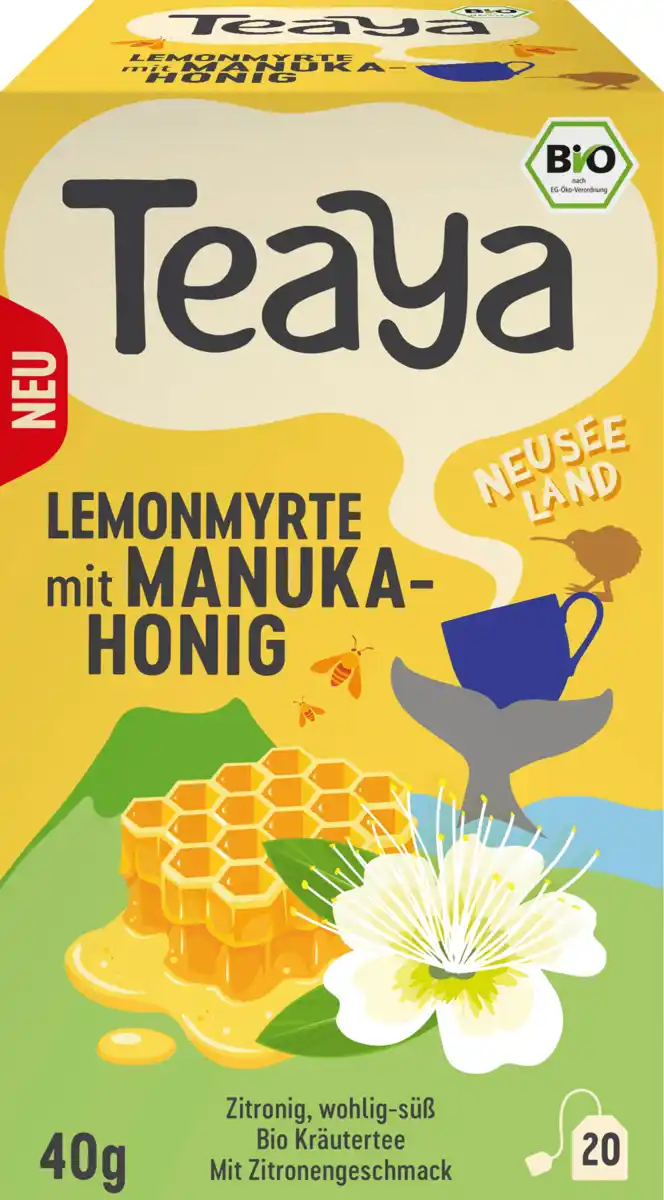 Bild 1 von Teaya Kräutertee "Neuseeland" Lemonmyrte mit Manuka Honig (20 Beutel)