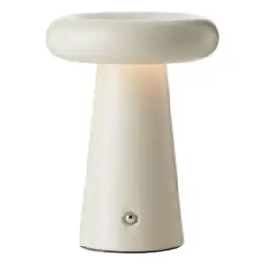 LED-Akku-Tischleuchte Muffin, beige – Energieeffizienzklasse E
