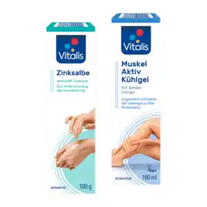 VITALIS Zinksalbe / Muskel-aktiv-Kühlgel / Wund- und Brandgel