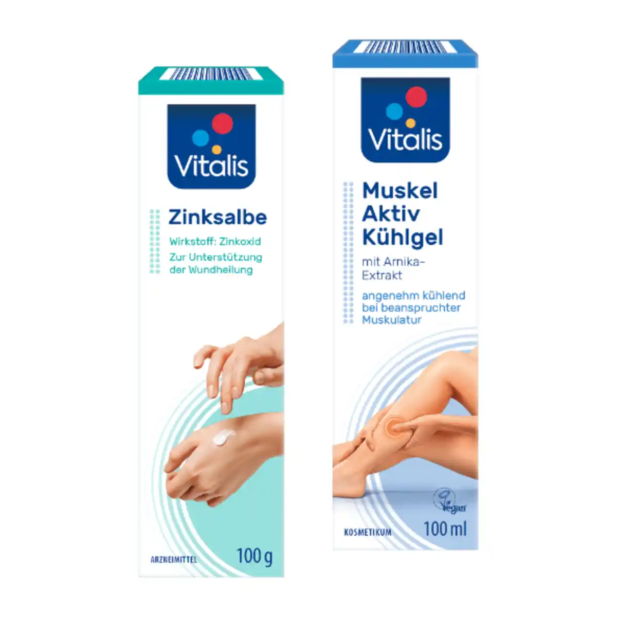 Bild 1 von VITALIS Zinksalbe / Muskel-aktiv-Kühlgel / Wund- und Brandgel