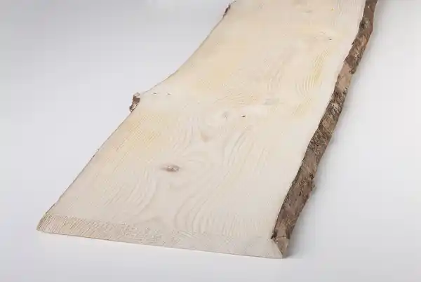 Bild 1 von Massivholzbrett Weißtanne mit Baumkante 200 x 24 - 30 cm, 28 mm