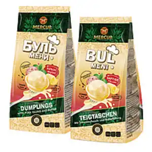 Teigtaschen "Bulmeni" mit Schweinefleisch- und Butterfüllung...