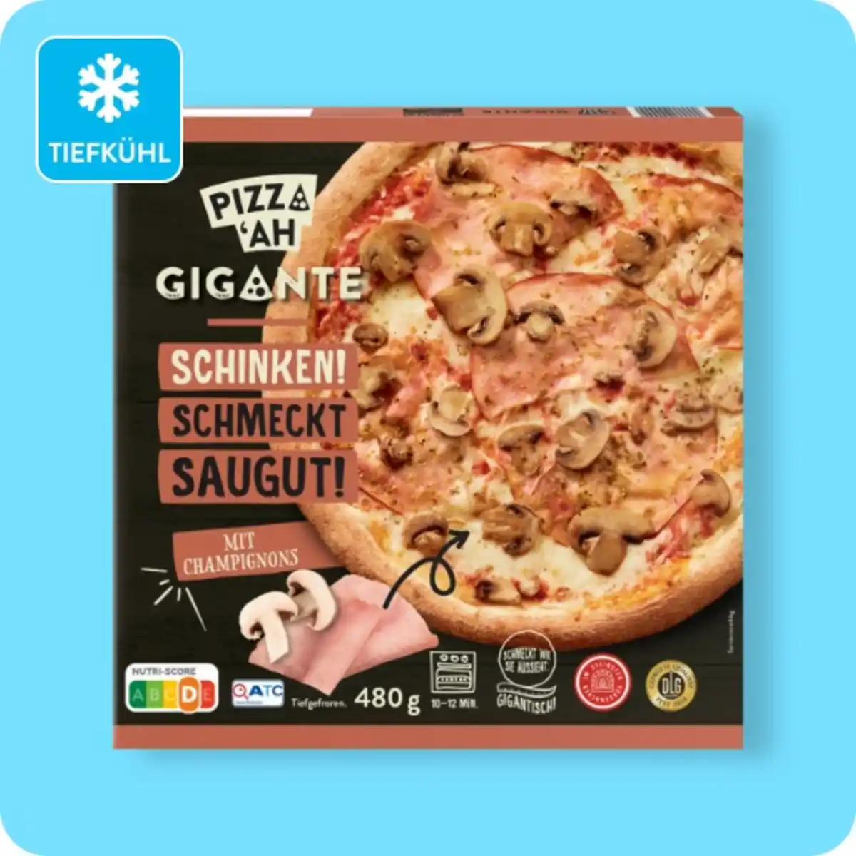 Bild 1 von PIZZ'AH Pizza Gigante, Schinken