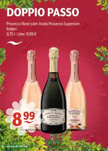DOPPIO PASSO Prosecco Rosé oder Asolo Prosecco Superiore Italien