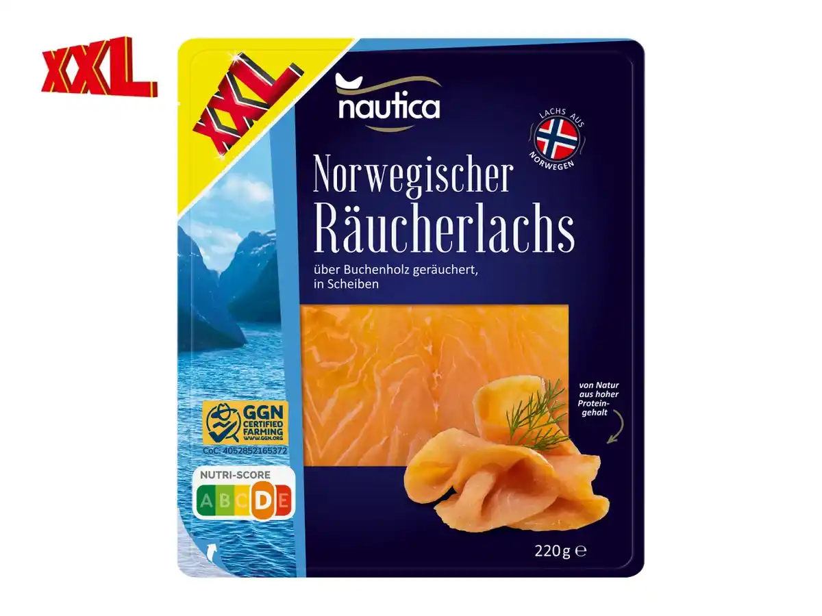 Bild 1 von Nautica Norwegischer Räucherlachs XXL,  220 g