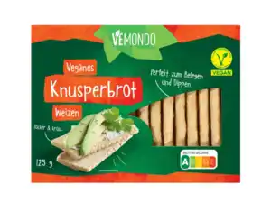 Vemondo Veganes Knusperbrot Weizen,  125 g