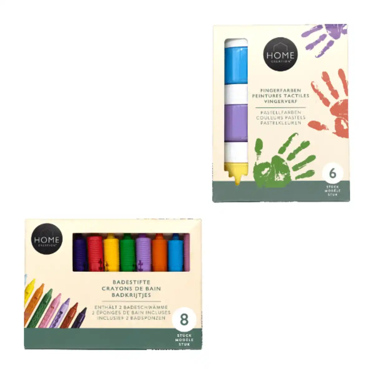 Bild 1 von HOME CREATION Fingerfarben / Badestifte