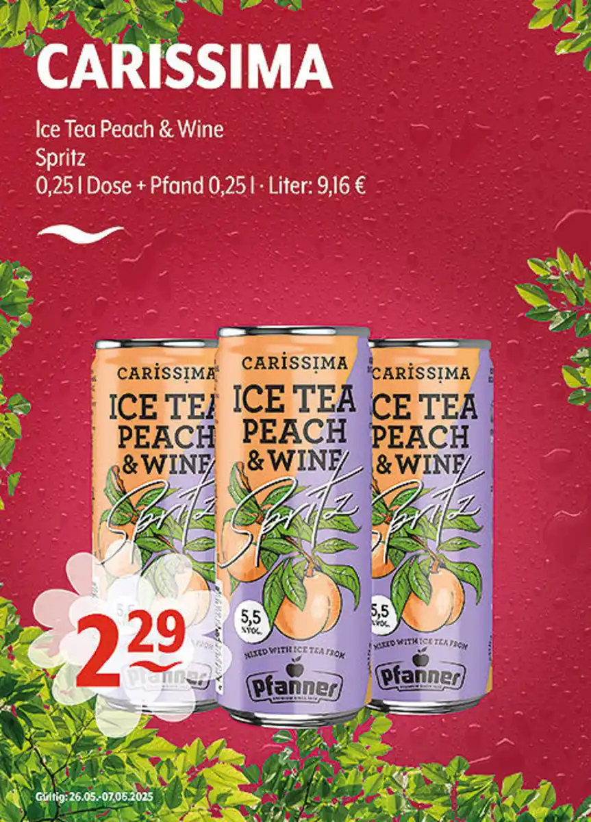 Bild 1 von CARISSIMA Ice Tea Peach & Wine Spritz