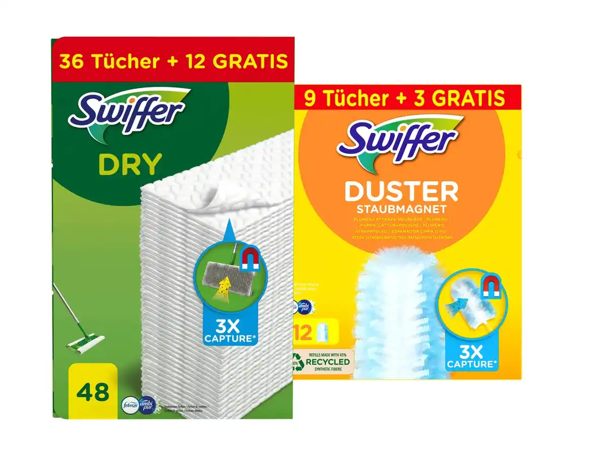 Bild 1 von Swiffer Bodenstaubtücher Dry/Duster Staubmagnet