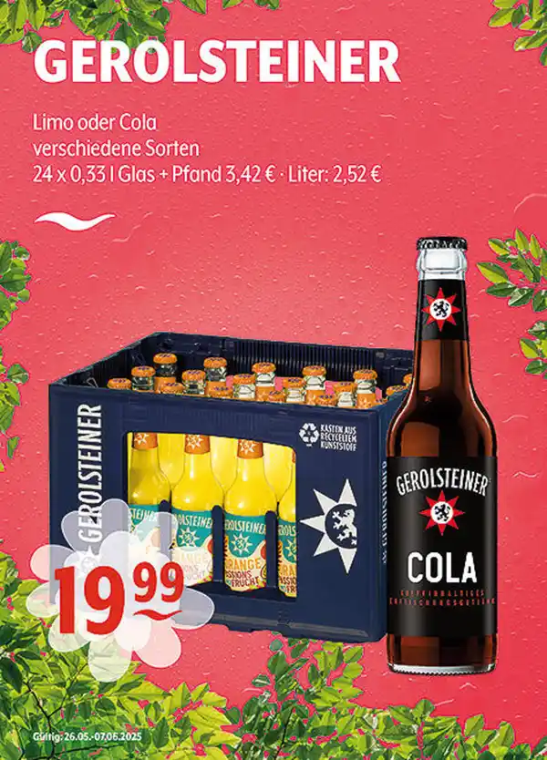 Bild 1 von GEROLSTEINER Limo oder Cola verschiedene Sorten