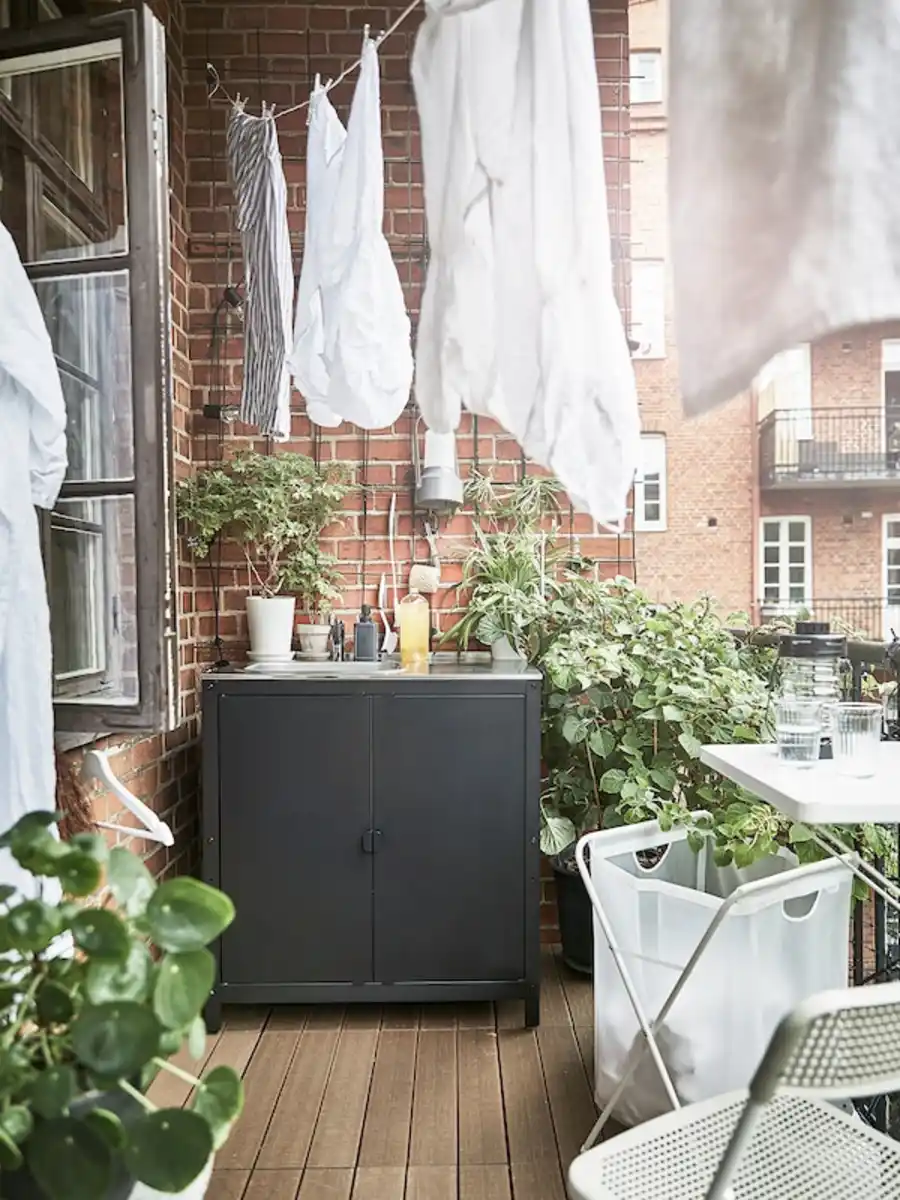 Bild 4 von GRILLSKÄR Tür/Seiten/Rückwand, schwarz/Edelstahl für draußen