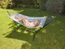 Bild 2 von LIVARNO home Hängematte, mit Gestell, blau-gestreift
