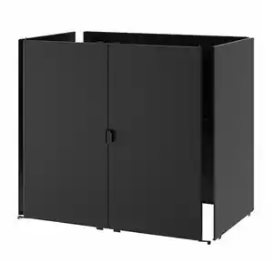 GRILLSKÄR Tür/Seiten/Rückwand, schwarz/Edelstahl für draußen