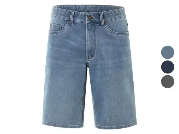 Bild 1 von LIVERGY® Herren Sweat-Denim-Bermudas, im 5-Pocket-Style