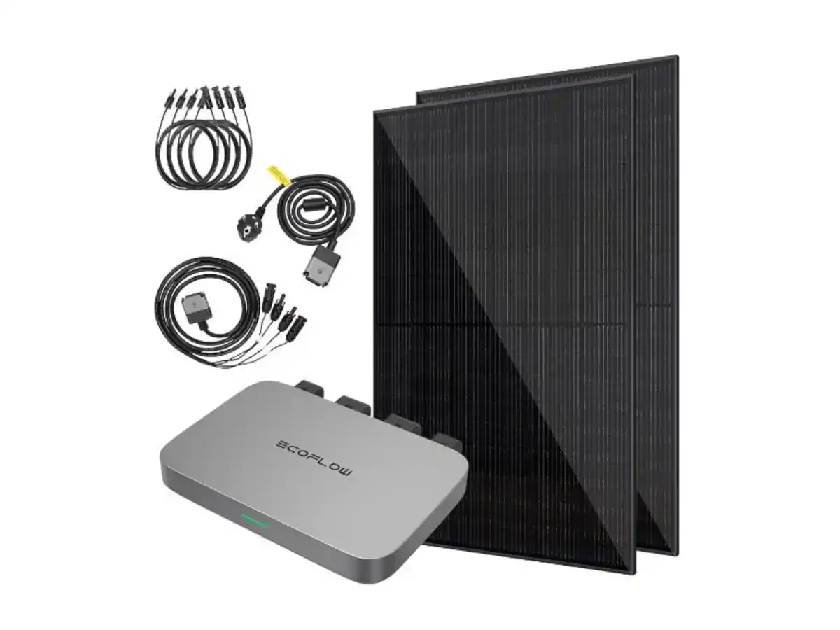 Bild 1 von VALE Balkonkraftwerk ECOFLOW 860 Wp / 800 W, WiFi, Bifaziale Solarmodule,  430 Wp