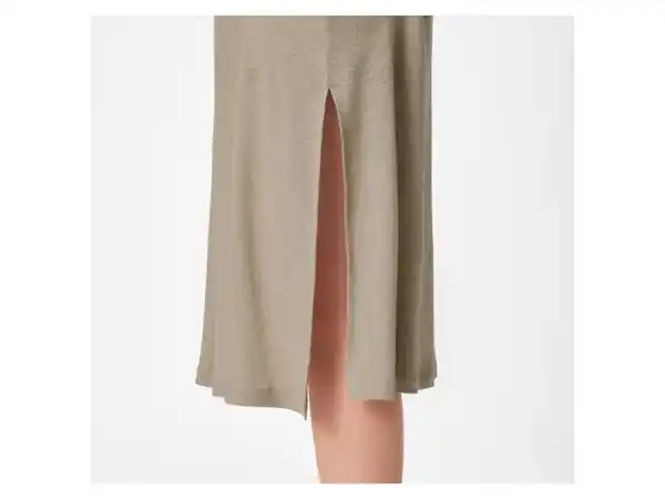 Bild 3 von esmara® Damen Leinenkleid in Midilänge, mit Viskose