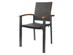 LIVARNO home Stapelstuhl »Valencia«, mit PE-Rattan Geflecht, braun/schwarz