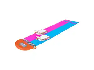 Bestway Doppel-Wasserrutsche mit aufblas baren Schwimmtieren 487 x 138cm