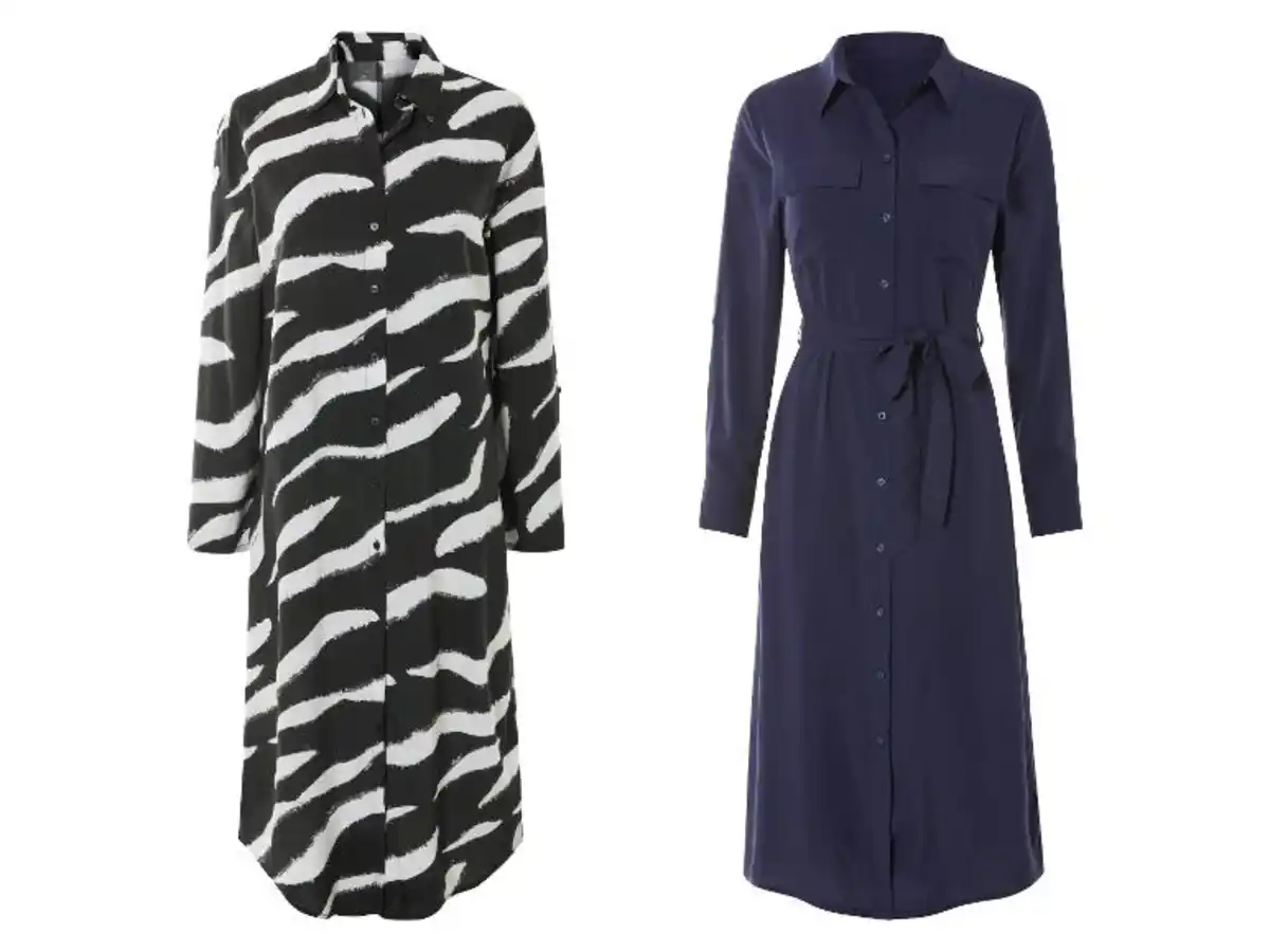 Bild 1 von esmara® Damen Blusenkleid, mit Krempelfunktion